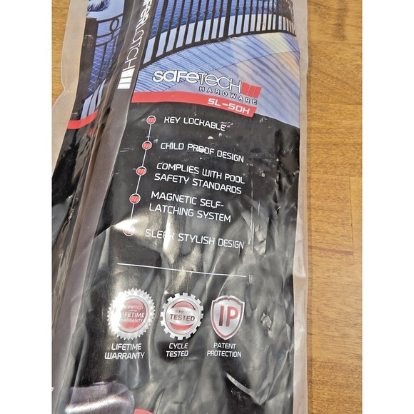 Safetech Hardware Magnetic Top Pull Gate Latch Key Lockable SL-50H 22" H NEW - Picture 4 of 8